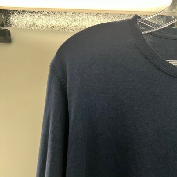 Lands' End Men's Long Sleeve Tee Navy Size Medium Tall - Picture 4 of 9